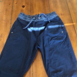 Drawstring boys navy cotton pants